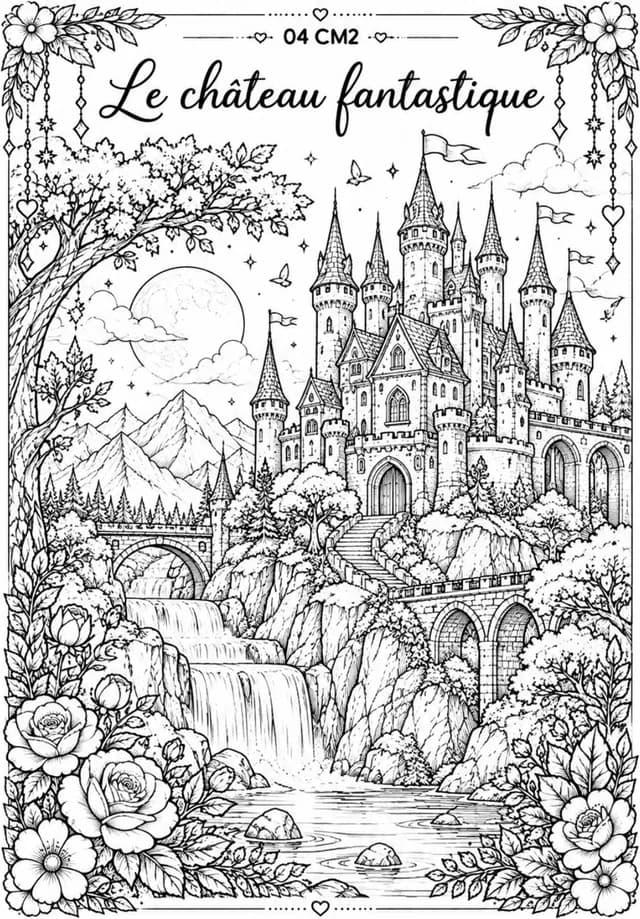 Aperçu du coloriage Le château fantastique
