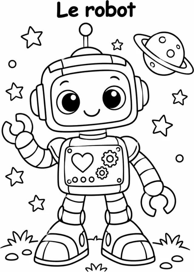Aperçu du coloriage Robot