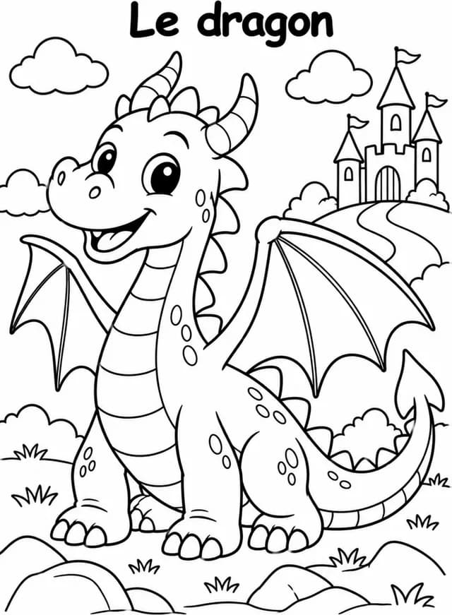 Aperçu du coloriage Dragon